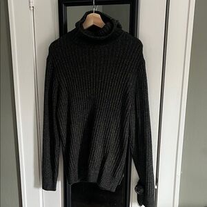 Men's Black Turtleneck Sweater